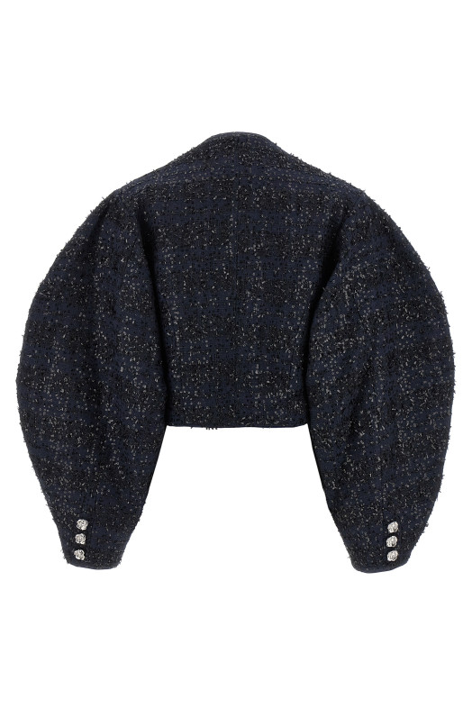'Bouclé Short' blazer Blue
