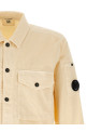 Ribbed velvet overshirt Beige