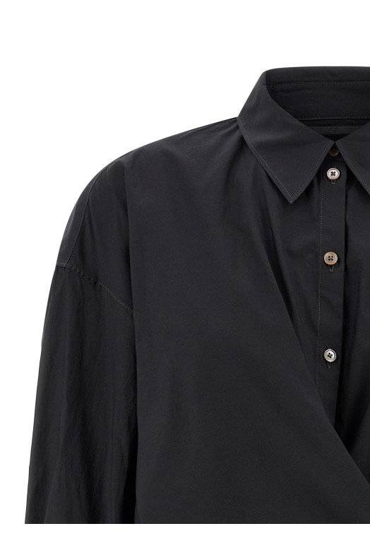 'Straight Collar Twisted' shirt Black
