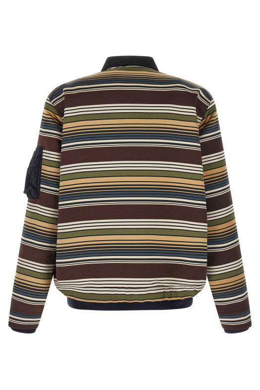 'Horizontal Stripe' blouson Brown