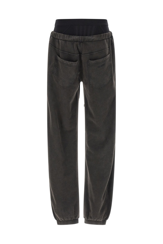 Faded American fleece joggers Black