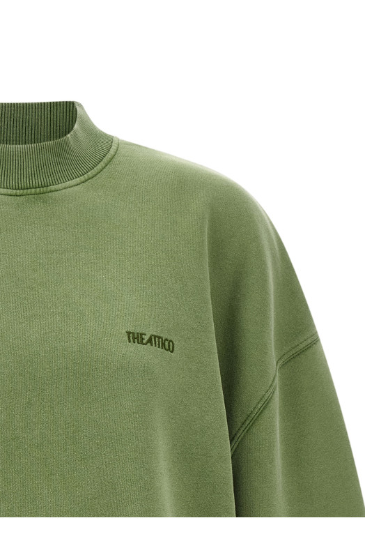 Shaped slit sweatshirt Green