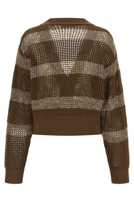 ‘Dazzling Stripes’ cardigan Brown