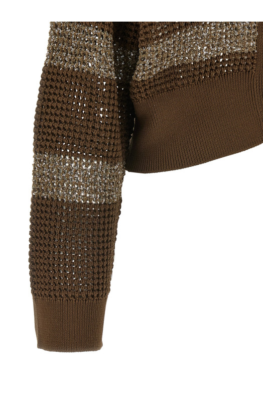 ‘Dazzling Stripes’ cardigan Brown