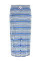 Striped piqué skirt BLUE