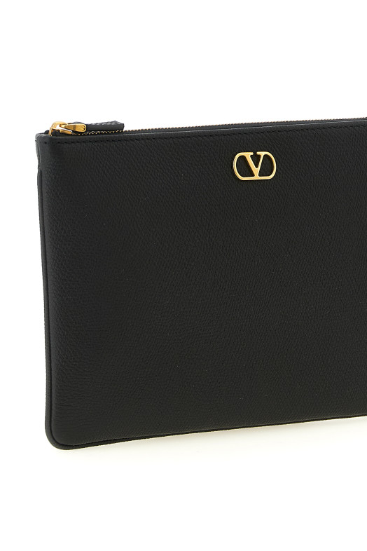 Valentino Garavani Vlogo medium clutch bag Black