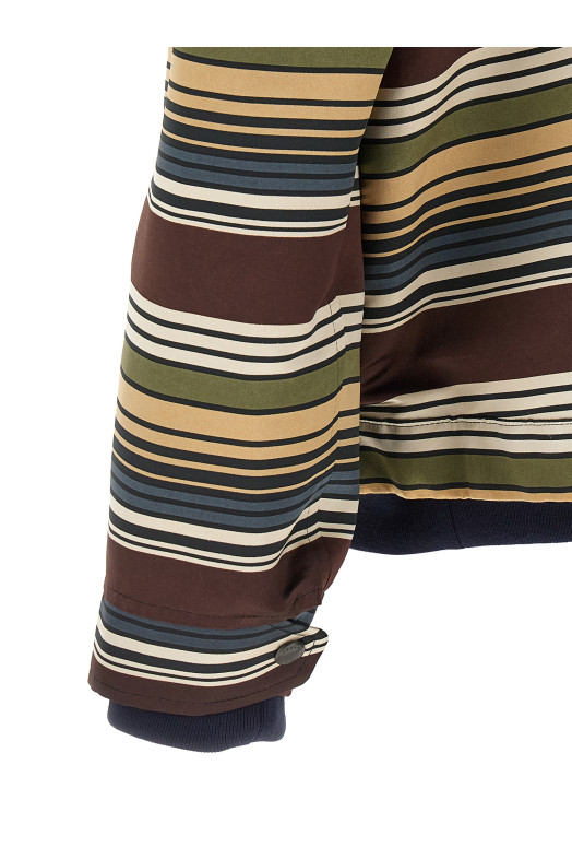 'Horizontal Stripe' blouson Brown