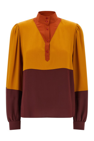 Color-block blouse Multicolor