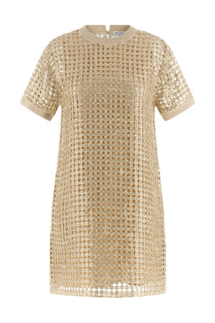 Dazzling knit dress Yellow