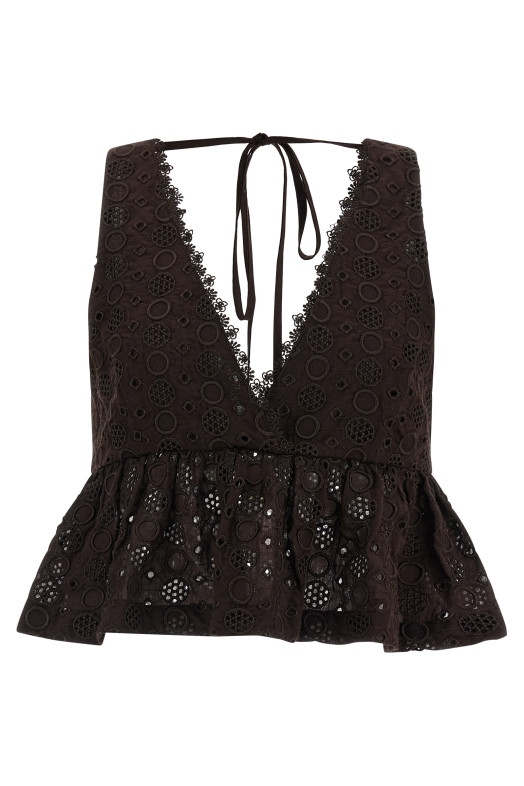 'Kiersten' top Brown