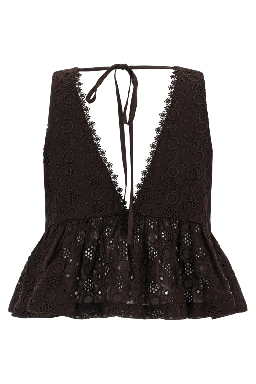 'Kiersten' top Brown