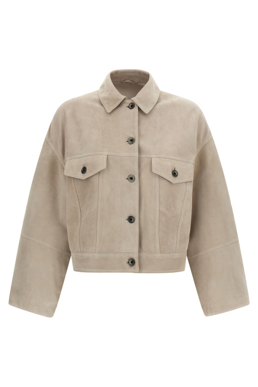 Couture suede jacket  White