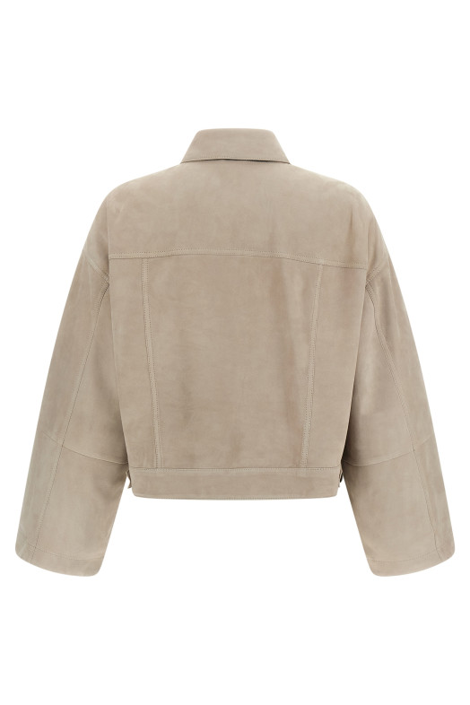 Couture suede jacket  White