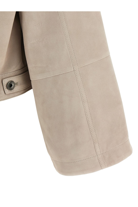 Couture suede jacket  White