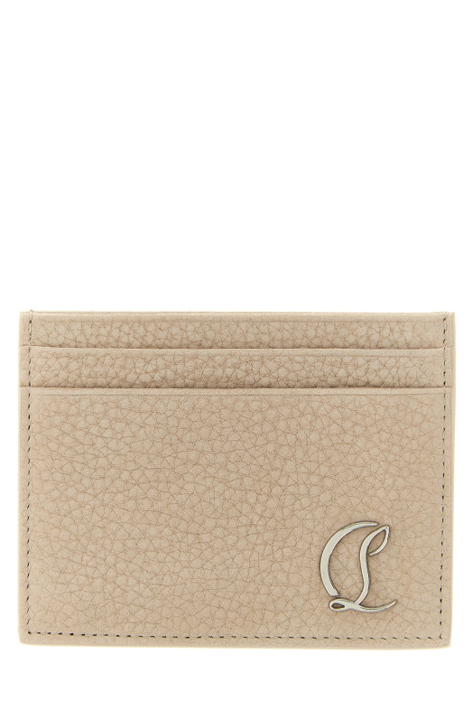 'Mooncrest' card holder Beige