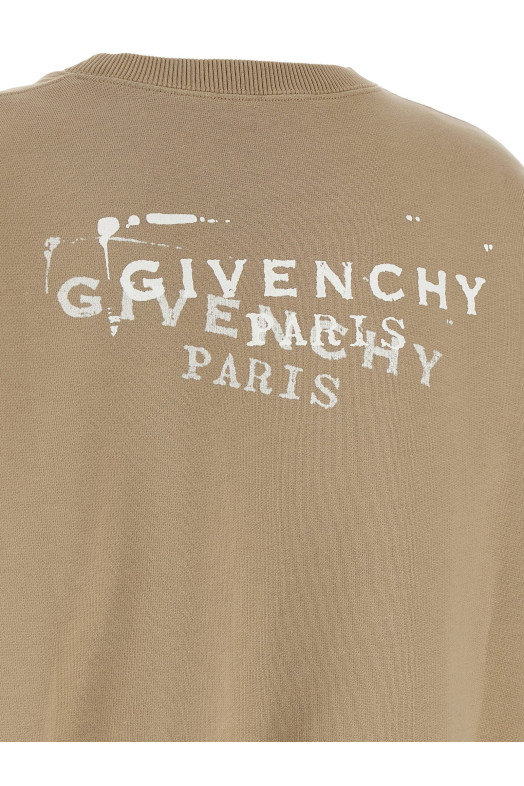 'Logo stamp' sweatshirt Beige