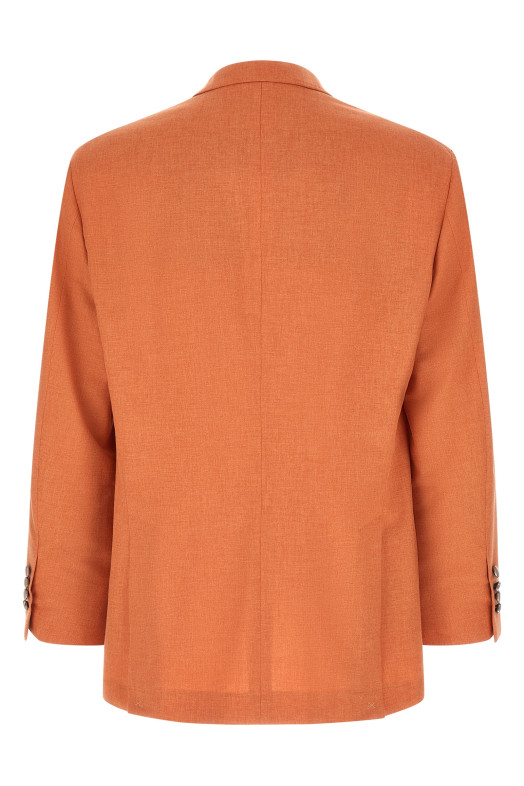 Mouliné canvas blazer orange