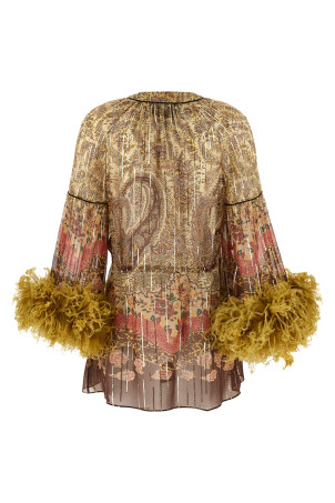 Valentino Garavani 'Voyage Imaginaire Paisley' top Multicolor