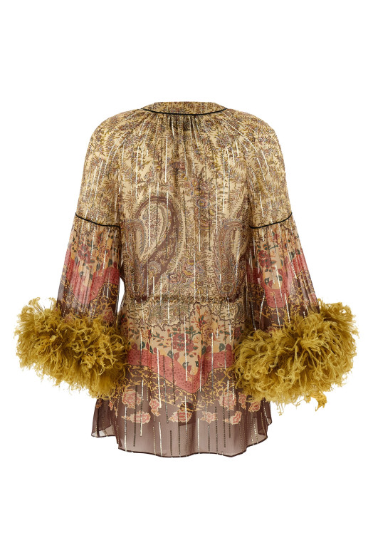 Valentino Garavani 'Voyage Imaginaire Paisley' top Multicolor
