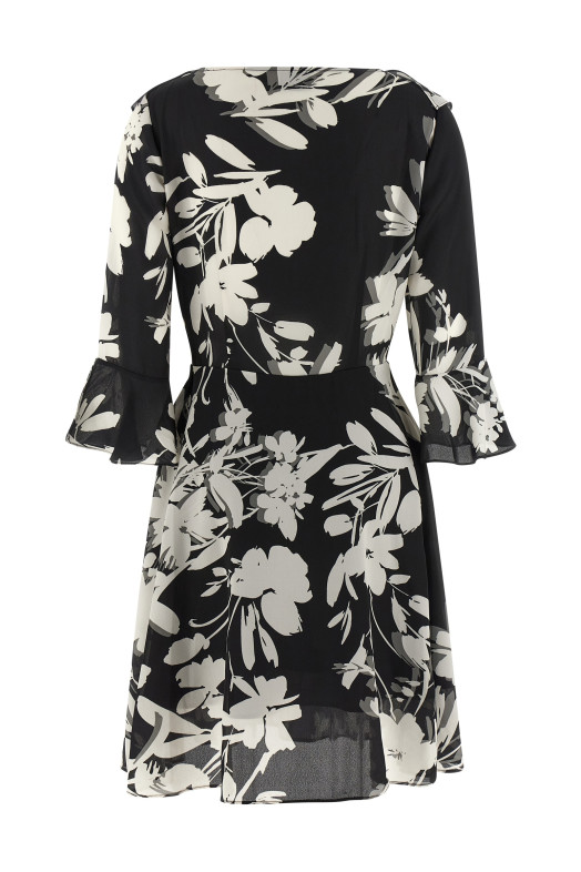 Georgette dress Black-grey