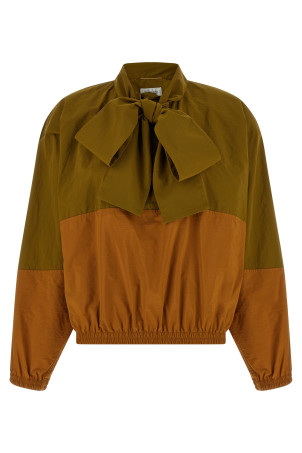 Color-block anorak Green