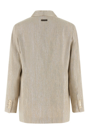 Lamé thread blazer Beige