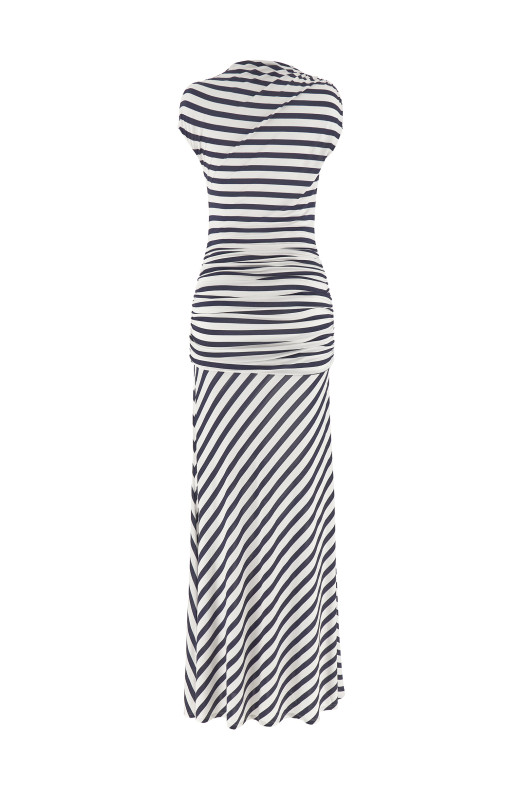 'Navy Stripe Jersey Maxi' dress Blue