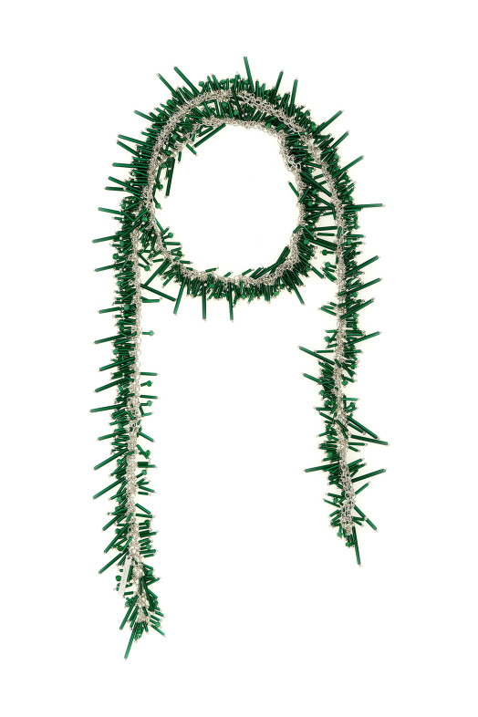 'Embroidered Scarf' necklace Green