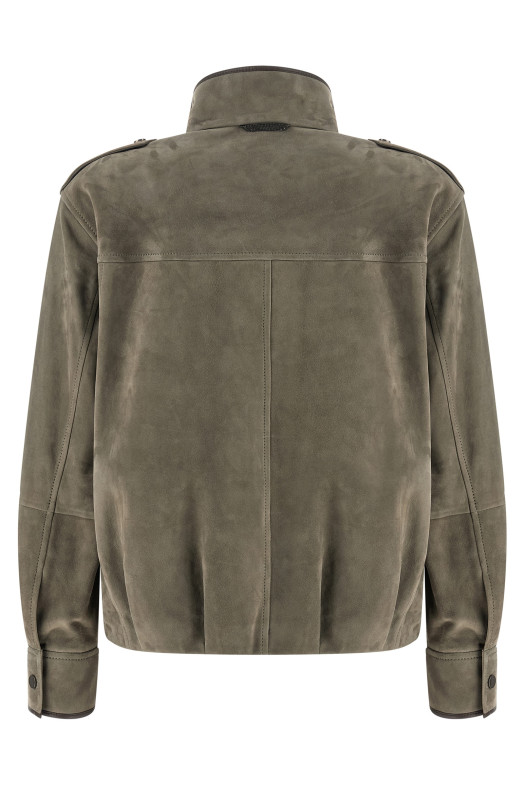 Couture suede jacket Gray