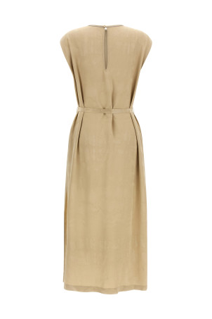 Fluid viscose dress Beige