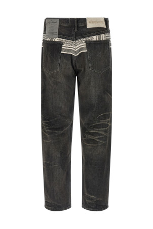 Yohji Yamamoto 'Savege denim' jeans × NH  Black