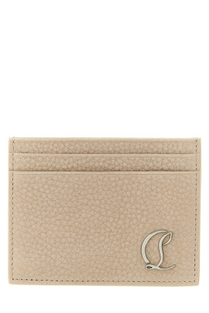'Mooncrest' card holder Beige