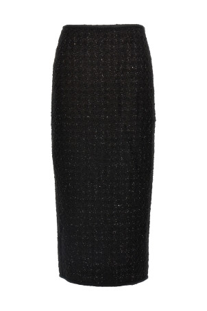 Maxi bouclé skirt Black