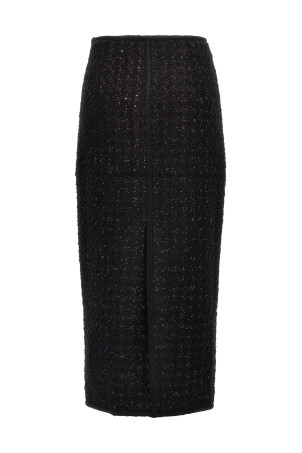Maxi bouclé skirt Black