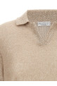 Sequin polo shirt Beige