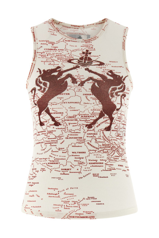 'Horses 90's Vest' top White