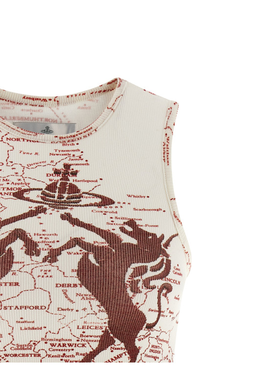 'Horses 90's Vest' top White