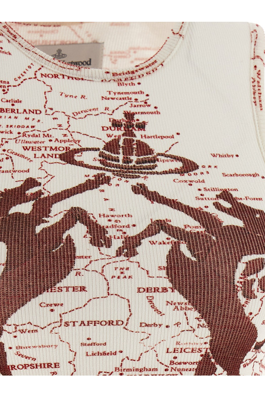 'Horses 90's Vest' top White