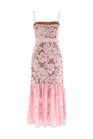 'Pink Crochet Lace Midi' dress Pink
