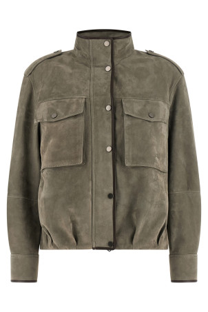 Couture suede jacket Gray