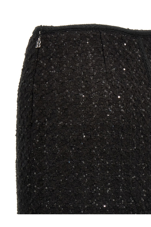 Maxi bouclé skirt Black