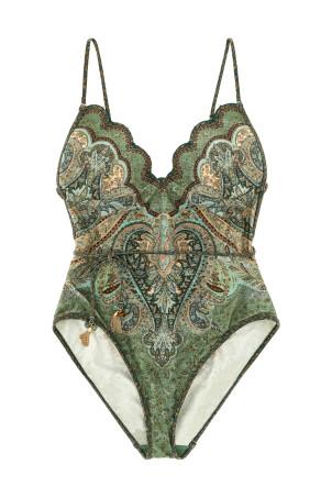 'Wanderlust' one-piece swimsuit Green