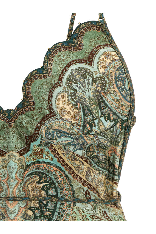 'Wanderlust' one-piece swimsuit Green