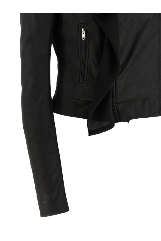 'Scarf Biker' jacket Black