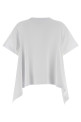 Denim insert t-shirt White