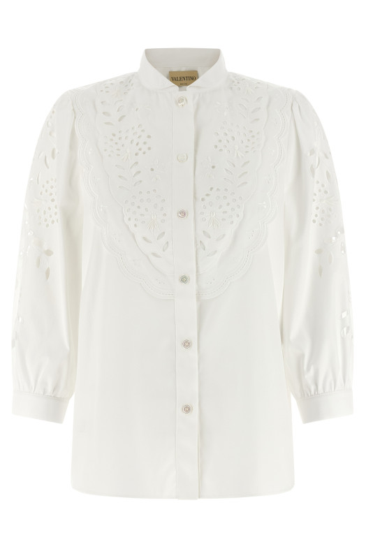 Shirt Valentino Garavani embroidered Sangallo White