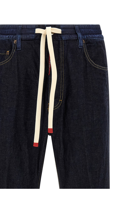 Crinkled effect jeans Blue