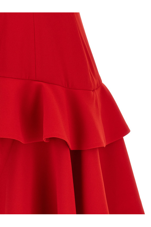 Asymmetrical dress Red