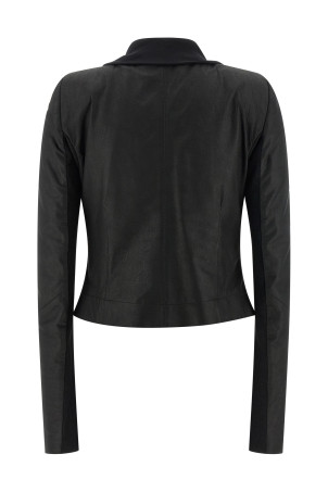 'Scarf Biker' jacket Black