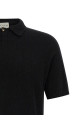 Spongy effect polo shirt Black